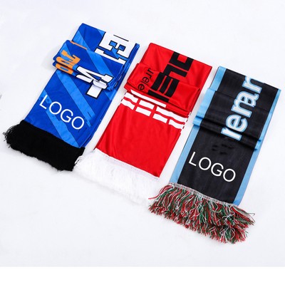 Soccer Fan Full Size Double Sides Knitted Soft Scarf