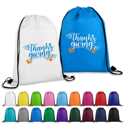 Non-Woven Drawstring Cinch Backpack (Ocean)