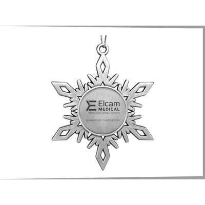 Pewter Finish Snowflake Ornament