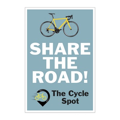 Rectangle Sticker | Square Corner | 4" x 6" | White Vinyl | Permanent Adh Back | Digital