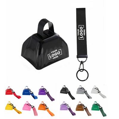 Classic 3" Metal Cheering Cowbell With Wristband