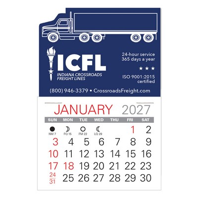 Semi-Truck Shape Value Stick Adhesive Calendar
