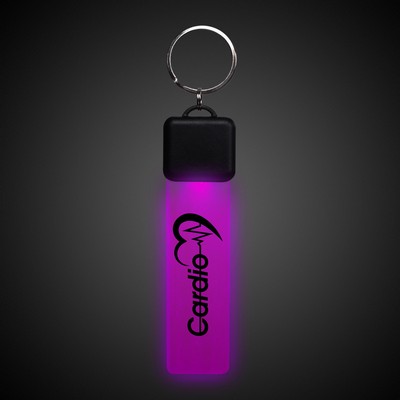 Pad Printed Pink LED Key Chain