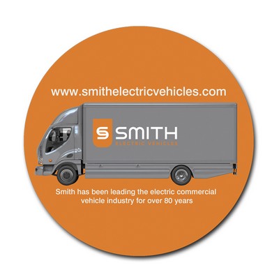 Deluxe Laminated Round Coaster w/ Black Rubber Backing