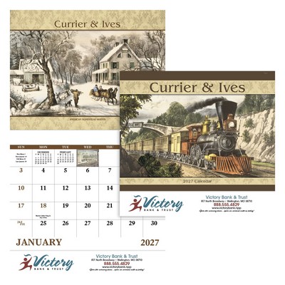 Good Value™ Currier & Ives - Stapled Calendar