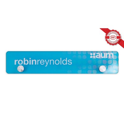 USA Made Acrylic Nameplates & Signs, Custom Shape (2.00x10.00 Inches) - logo only
