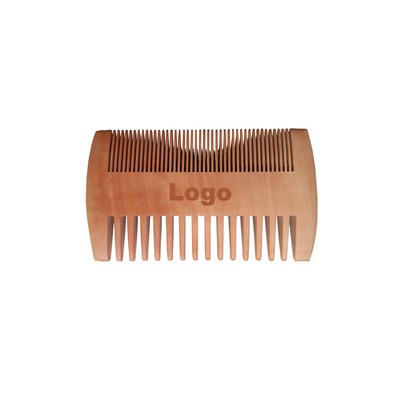 Walnut Wood Double-sided Beared Comb