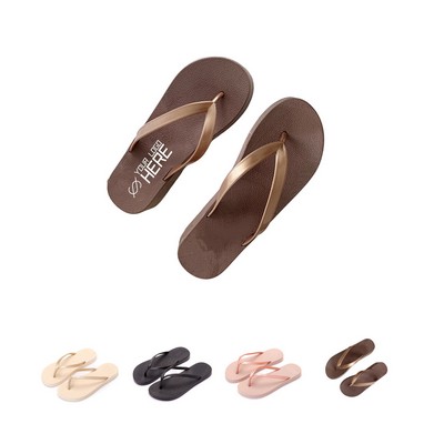 Flip Flops w/Metallic Straps