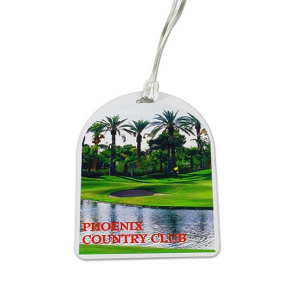 Oval Top Golf Tag With Digital Process Imprint