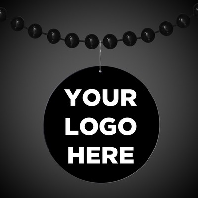 2 1/2" Black Plastic Medallion Badge(Pad Printed)