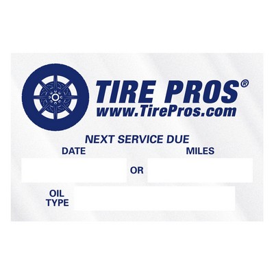 Static Service Stickers | Rectangle | 1 1/2" x 2 1/4"