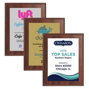 8" x 10" Cherry Finish Plaque w/ Full Color Sublimated Imprint