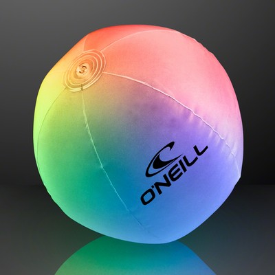 Light Up Beach Balls, 11" Diameter + Waterproof - PRINTED