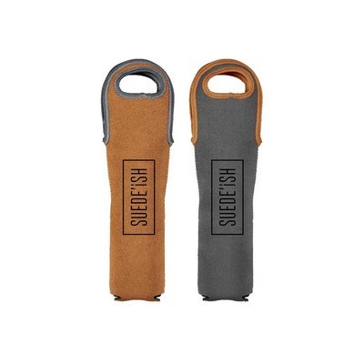 750 Ml Suede-ish-Neoprene Single Wine Tote