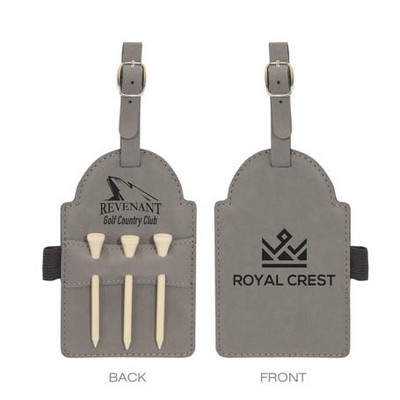 Gray Golf Bag Tag with Tees