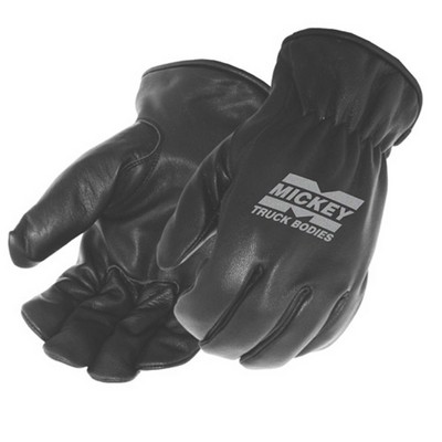 3M Thinsulated Premium Black Grain Goatskin Driver Gloves