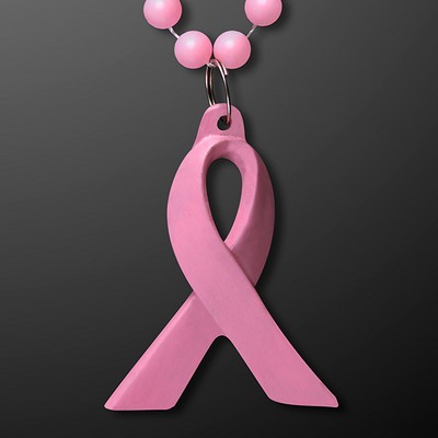 Breast Cancer Awareness Pink Ribbon Beads (No Light) - BLANK