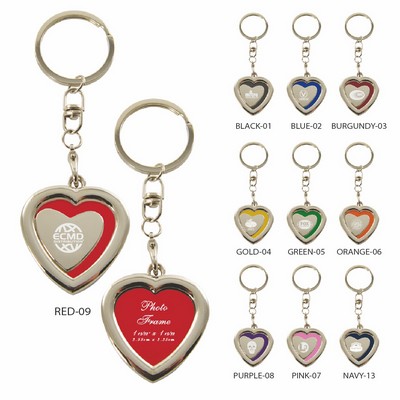"Memories" Heart Shaped Photo Key Chain