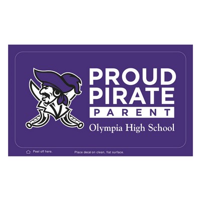 Postcard Sticker | 1 Rectangle | 3 5/8" x 6" | White Vinyl