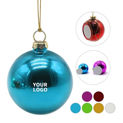 Plastic Christmas Ornament Ball 3.2" Diameter