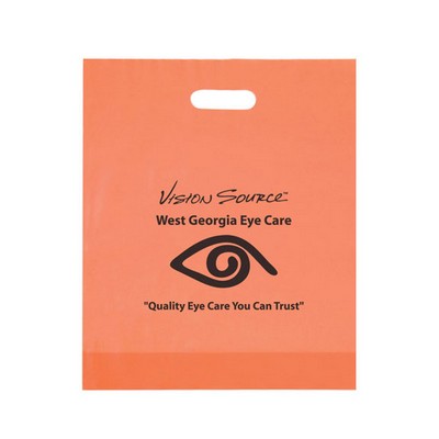 Frosted Die Cut Plastic Bag (12"x15"x3")