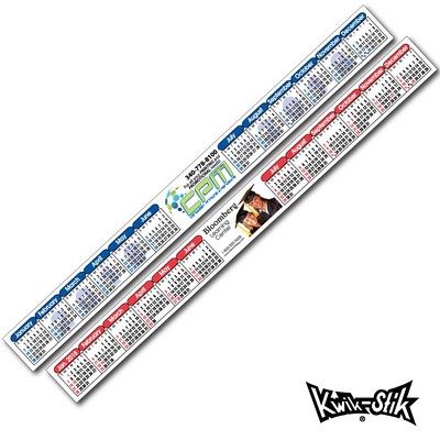 Kwik-Stik Year at a Glance Strip Monitor Calendar (Red & Black)