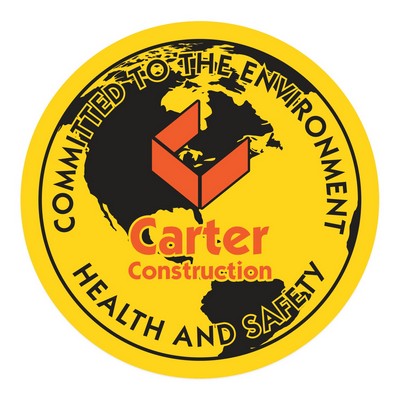 Hard Hat Sticker | Circle | 2 1/2" dia. | Yellow Vinyl