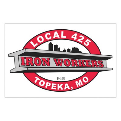 Truck Signs | Rectangle | Square Corner | 16 1/4" x 24 1/2" | White Vinyl