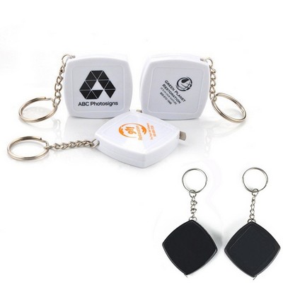 2M/6' Compact Mini Tape Measure with Keychain