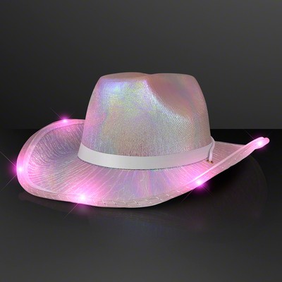 Sequin Cowboy Hats with White Bands - BLANK