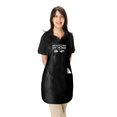 Full Length Twill Bib Apron w/Patch Pockets (22"x30")
