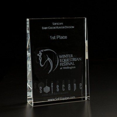 3D Crystal Wedge Large Award