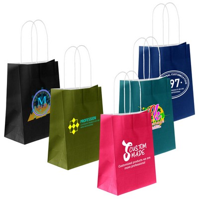 Colored Kraft Paper Shopper Bag