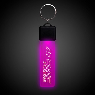Laser Engraved Pink LED Key Chain