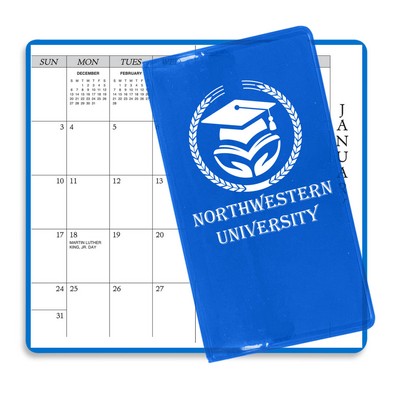 Translucent Vinyl Academic Monthly Pocket Planner
