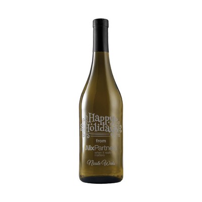 Etched Chardonnay White Wine with No Color Fill