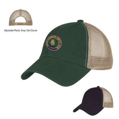 Washed Cotton Mesh Back Cap