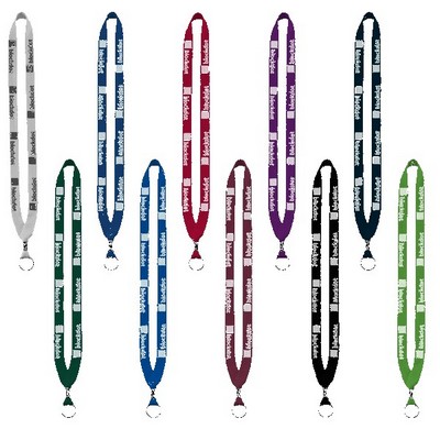 3/4" Cotton Lanyard with Metal Crimp & Split-Ring