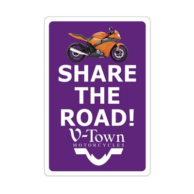 Rectangle Sticker | Round Corners | 5 1/2" x 8 1/4" | White Vinyl | Permanent Adh Back | Digital