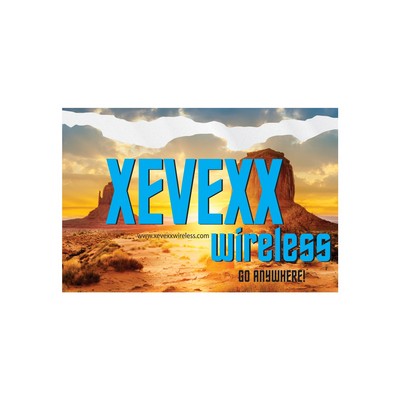 Rectangle Sticker | Square Corner | 2" x 3" | Clear Poly | Permanent Adh Back | Digital