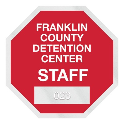 Inside Parking Permit | Octagon | 2 3/4" x 2 3/4" | Clear Adhesive | Numbered