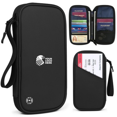 Waterproof Family Passport Wallet Zipper Travel Holder