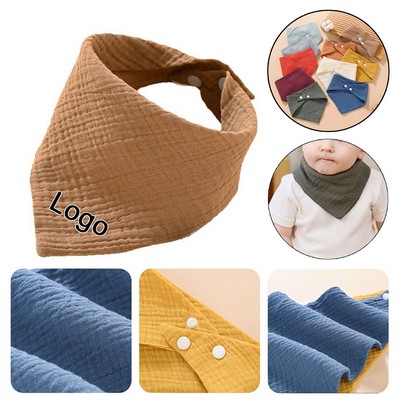 100% Cotton Unisex Muslin Baby Bibs Absorbent Bandana Drool Teething