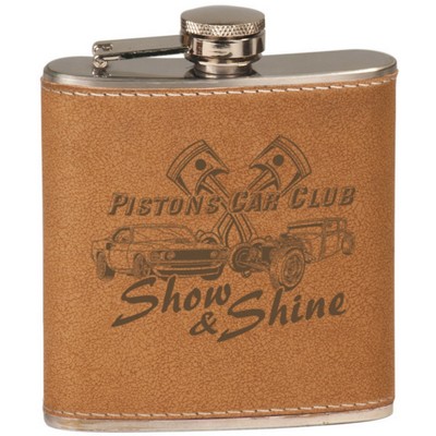 6 Oz. Leather Flask