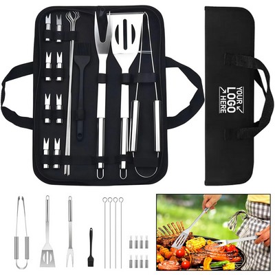 16-Piece Stainless Steel BBQ Tool Set
