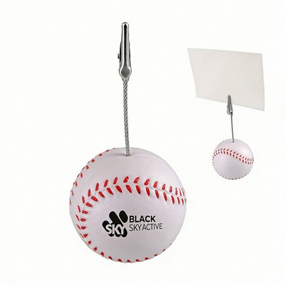 Baseball Stress Ball Memo Clip