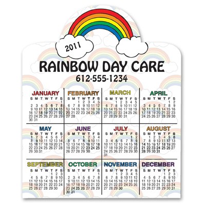 USA Made Premium UV Window Micro-Suction Cling Decal (4.375"x5.25") Arch Top Calendar