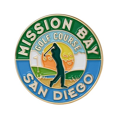 1.5"Economy Soft Enamel Golf Ball Marker