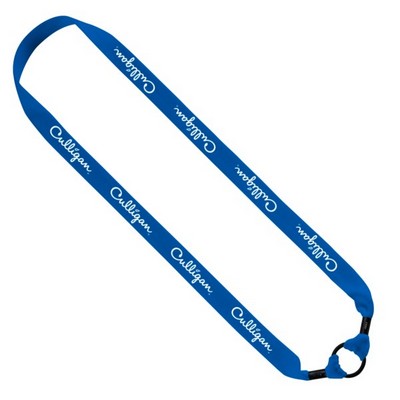 1" Cotton Water Bottle Shoulder Strap with Expandable Rubber O-Ring