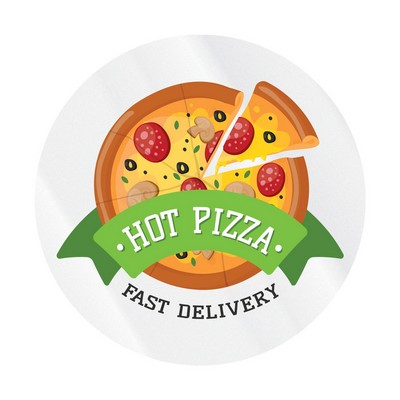 Circle Sticker | 4" dia. | Clear Poly | Permanent Adh Back | Digital